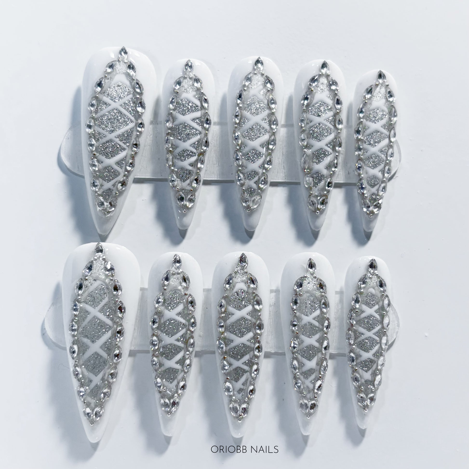 GLACIAL LACE LONG STILETTO