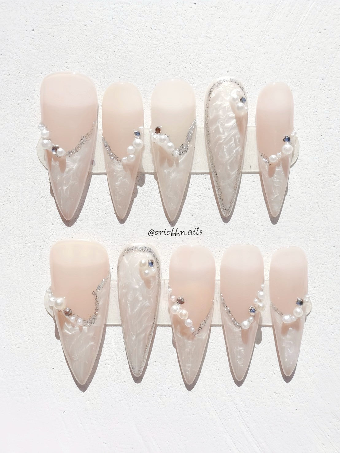 PEARL VEIL LONG STILETTO